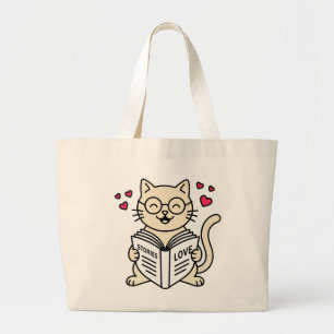 BOOKS LOVER LARGE TOTE BAG