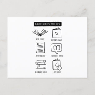 Books lover postcard