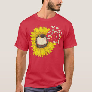 Books Lovers  Sunflower Reading Club Librarian Boo T-Shirt