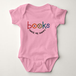 Books Make Me Happy Baby Bodysuit