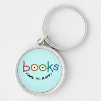 Books Make Me Happy Key Ring