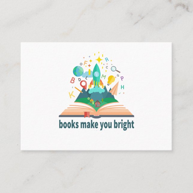 Books Make You Bright Business Card (Front)