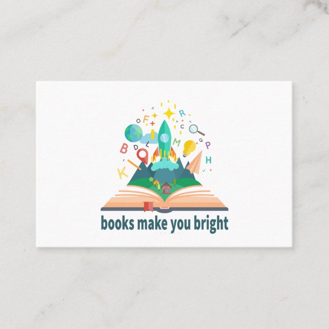 Books Make You Bright Business Card (Front)