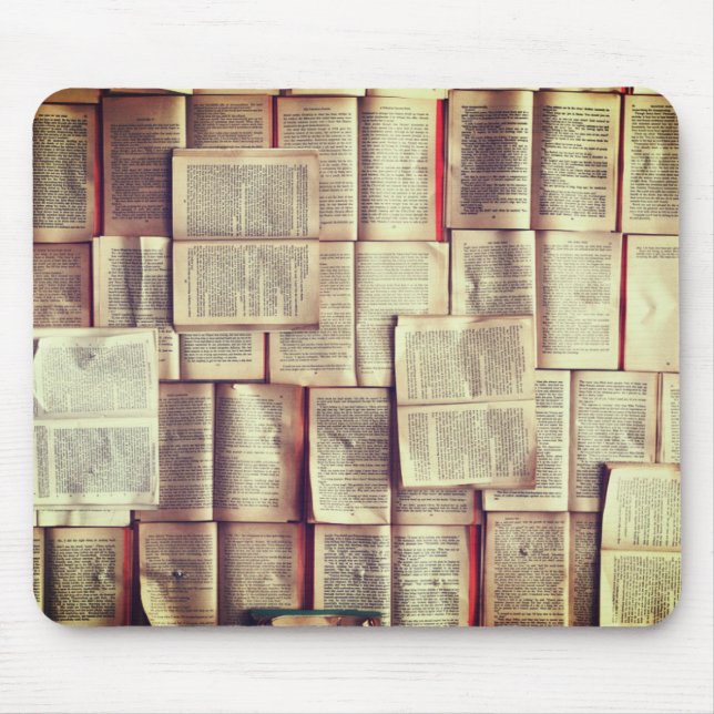 Books mouse pad, readers booklover gift mouse mat (Front)