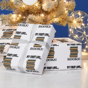 Books My First Love Books Wrapping Paper