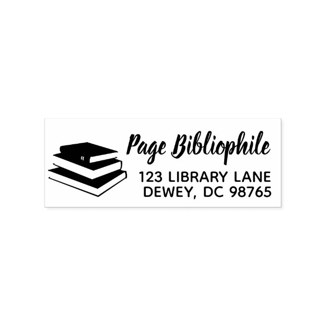 Books Name Return Address Stamp Teacher Librarian (Imprint)