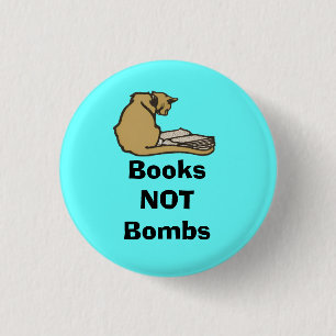 Books Not Bombs Scottish Independence Cat Badge