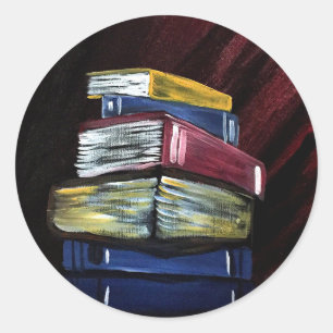 Books Of Knowledge Classic Round Sticker