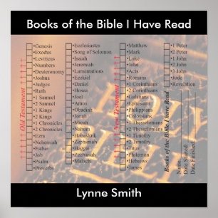 Books of the Bible I Have Read Poster- Personalise Poster