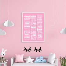 Books of the Bible Poster Wall Art