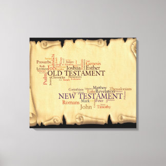 Books Of The Bible Stretched Canvas Print