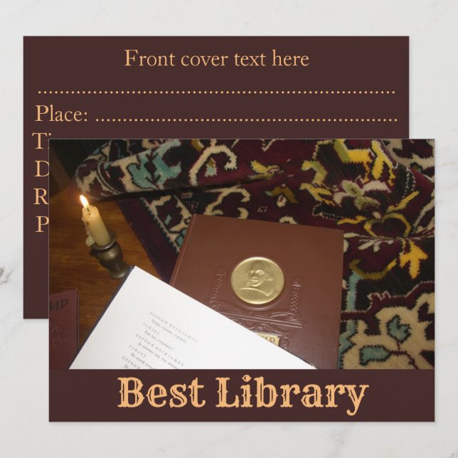 Books of the last century invitation (Front/Back)