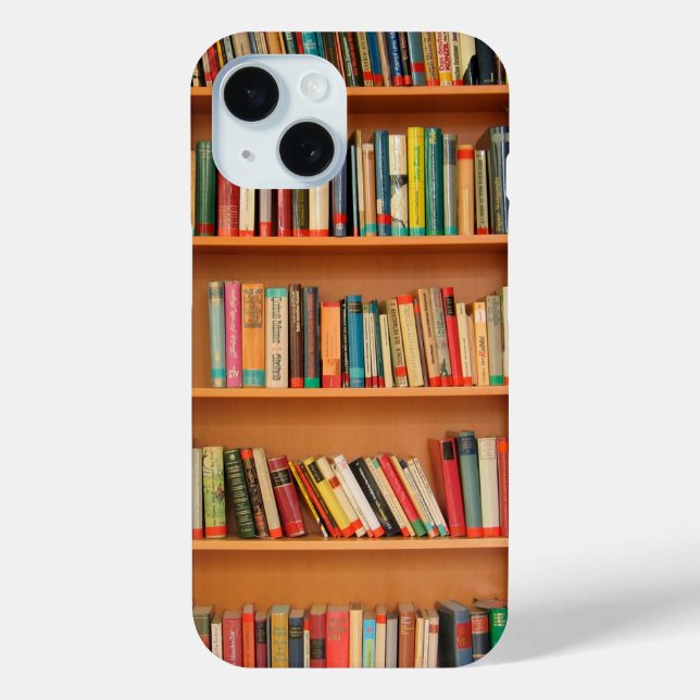 Books on Bookshelf Background Case-Mate iPhone Case (Back)