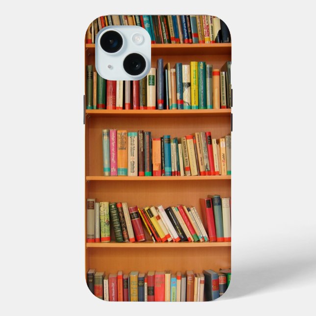 Books on Bookshelf Background Case-Mate iPhone Case (Back)