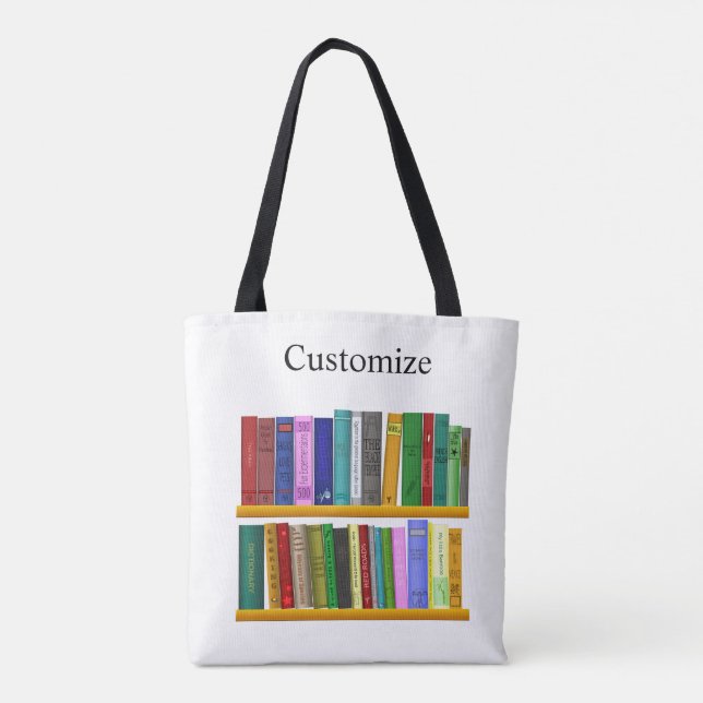 Books on Shelves Thunder_Cove Tote Bag (Back)