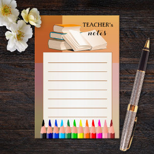 Books Pencils Colourful Teacher Post-it Notes