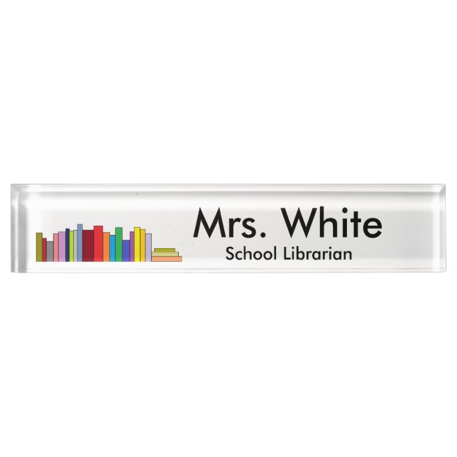 "Books" Personalised Nameplate (Front)