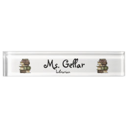 books personalised  nameplate