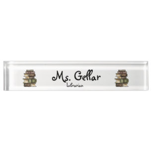 books personalized  nameplate