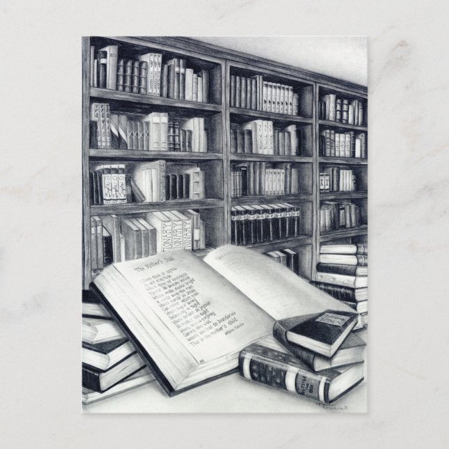 Books Postcard (Front)