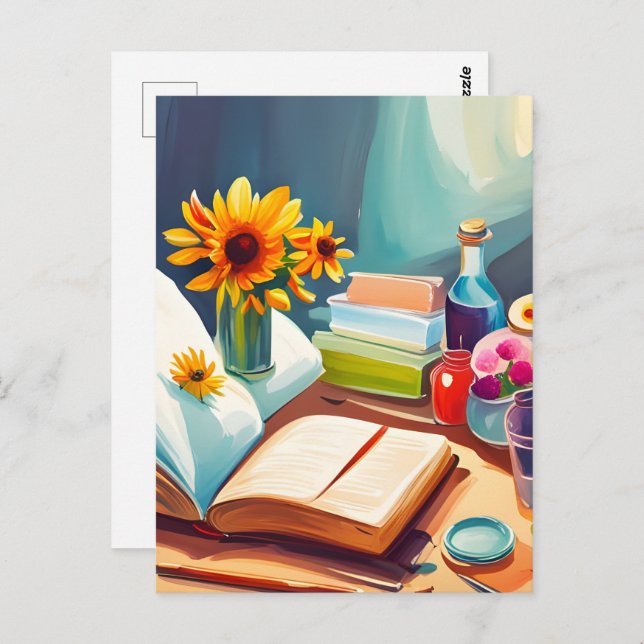 Books, Postcard for Postcrossing (Front/Back)