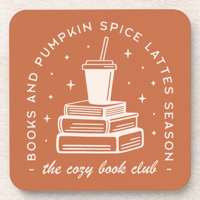 Books & Pumpkin Spice Season Coaster (Front)