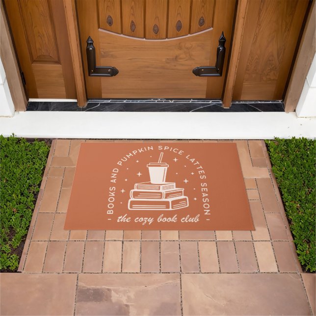 Books & Pumpkin Spice Season Doormat (Outdoor)