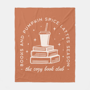 Books & Pumpkin Spice Season Fleece Blanket