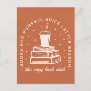 Books & Pumpkin Spice Season Postcard