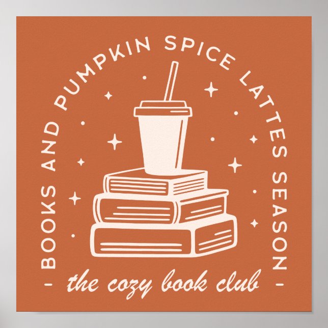 Books & Pumpkin Spice Season Poster (Front)