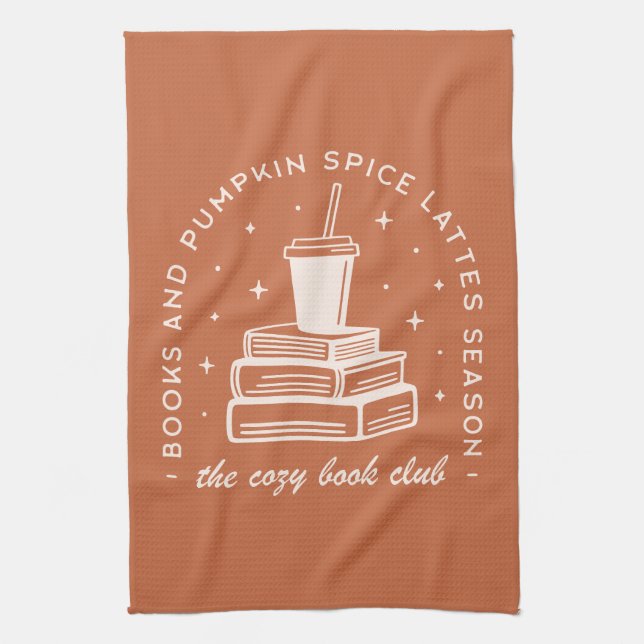 Books & Pumpkin Spice Season Tea Towel (Vertical)
