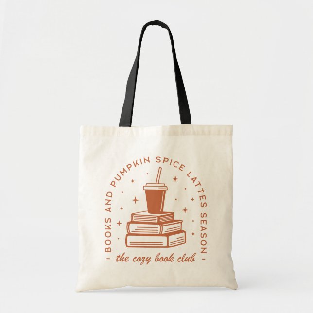 Books & Pumpkin Spice Season Tote Bag (Front)