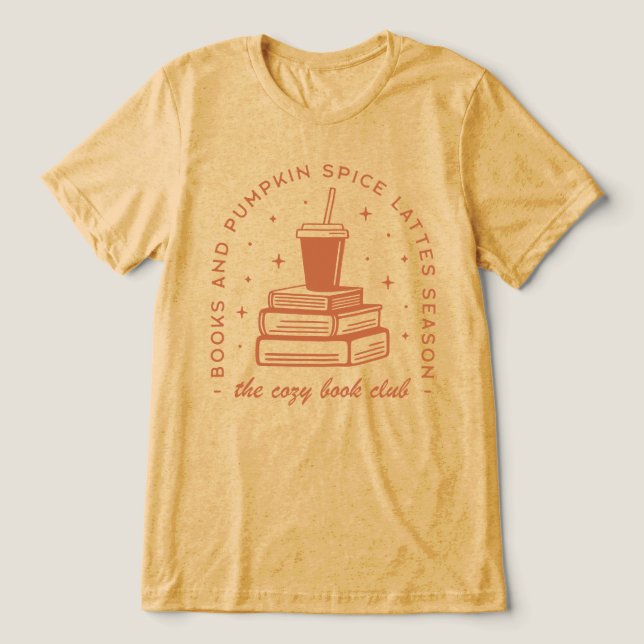 Books & Pumpkin Spice Season Tri-Blend Shirt (Design Front)