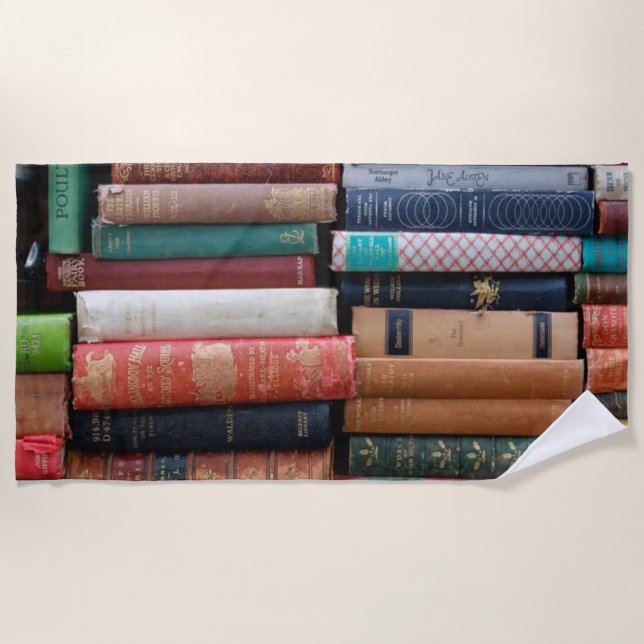 Books Read Love Old Books Beach Towel (Front)