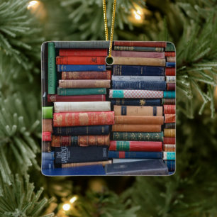 Books Read Love Old Books Ceramic Ornament