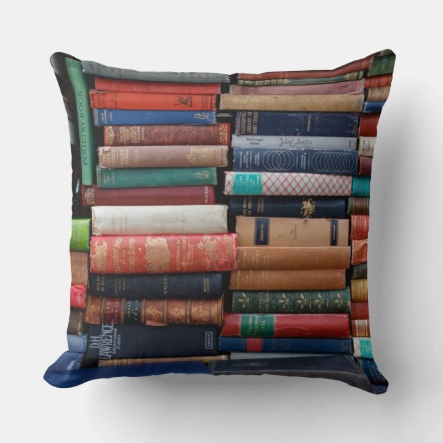 Books Read Love Old Books Cushion (Front)