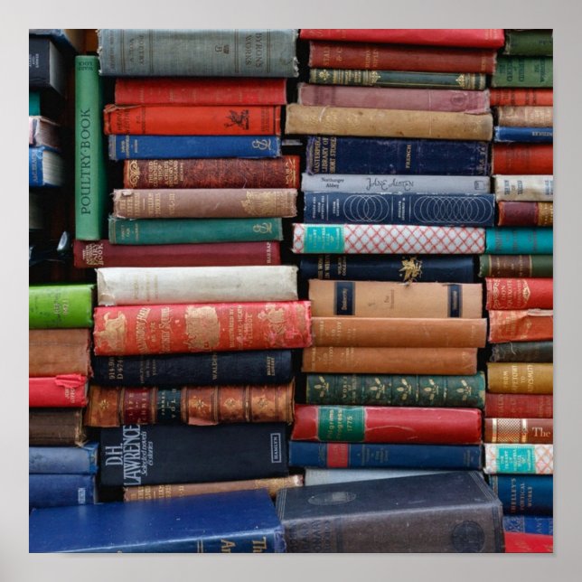 Books Read Love Old Books Poster (Front)