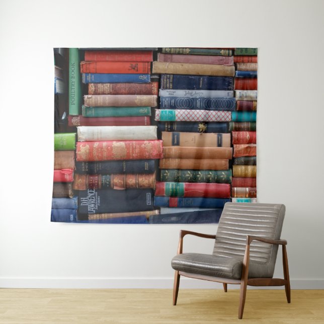 Books Read Love Old Books Tapestry (In Situ (Horizontal))