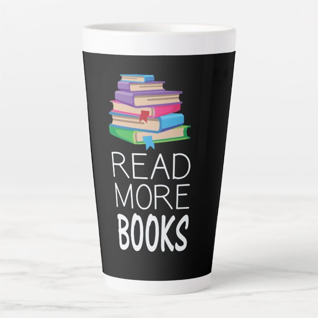 Books - Read More Books Latte Mug (Front)