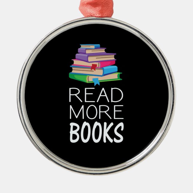 Books - Read More Books Metal Tree Decoration (Front)