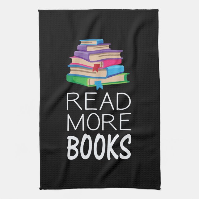 Books - Read More Books Tea Towel (Vertical)