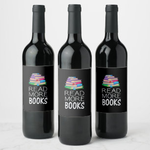 Books - Read More Books Wine Label