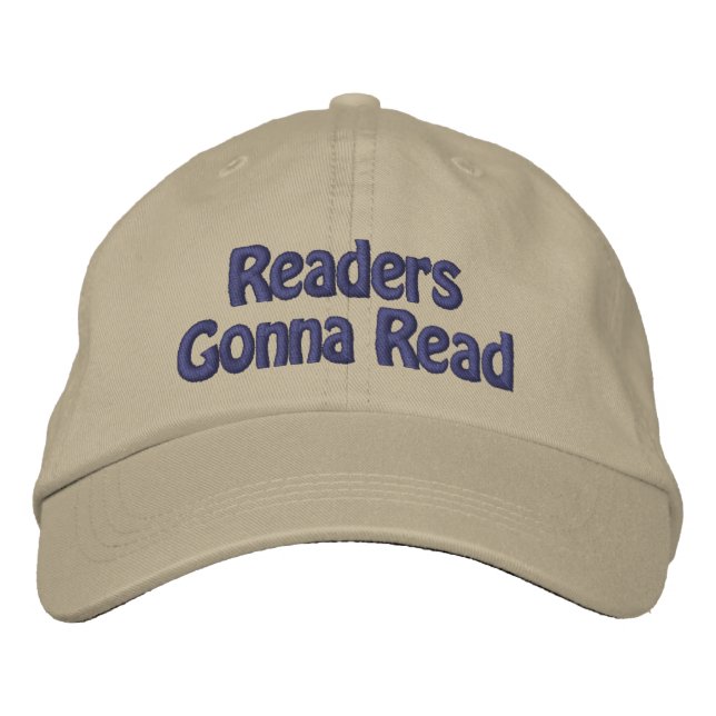 Books Reading Embroidered Hat (Front)