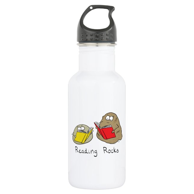 Books Reading Kids Funny 532 Ml Water Bottle (Front)