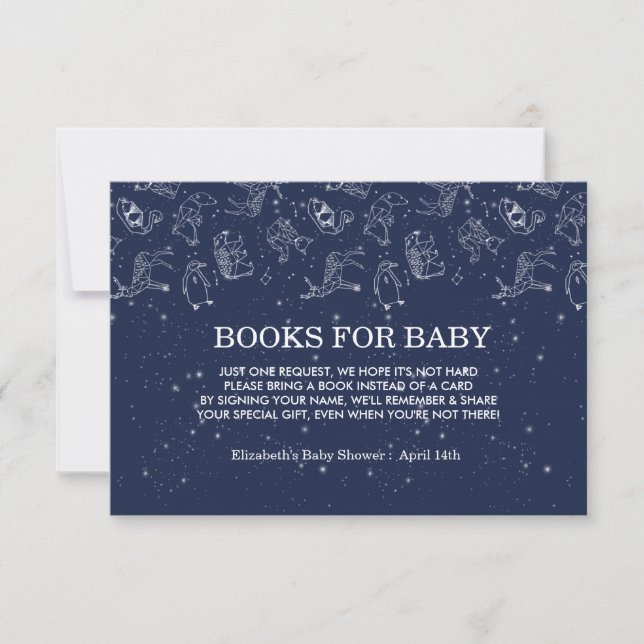Books Request, Baby Shower Invitation Insert (Front)