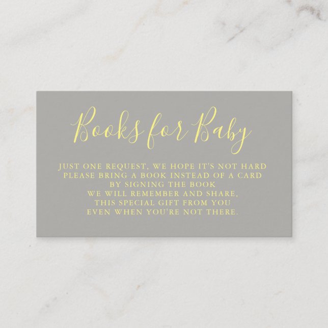 Books Request | Baby Shower Invitation Insert (Front)