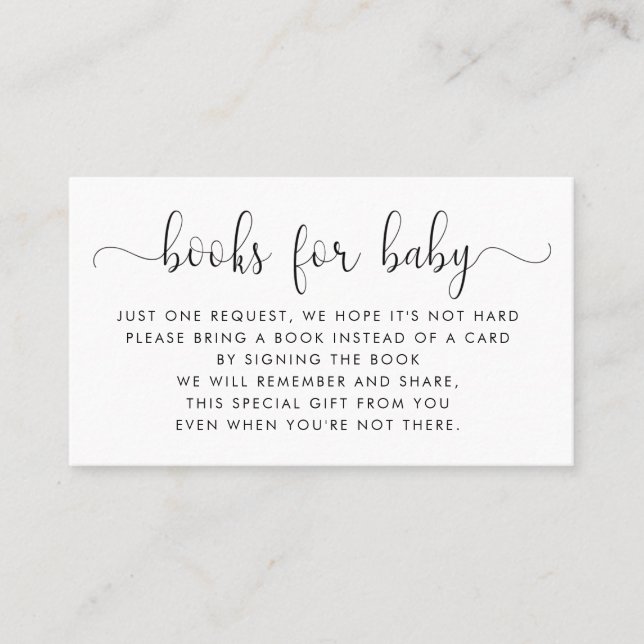 Books Request | Baby Shower Invitation Insert (Front)
