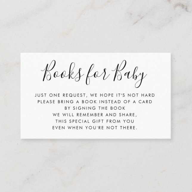 Books Request | Baby Shower Invitation Insert (Front)