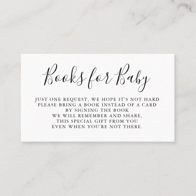 Books Request | Baby Shower Invitation Insert (Front)