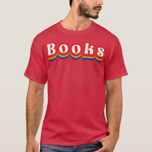 Books Retro Rainbow Typography T-Shirt